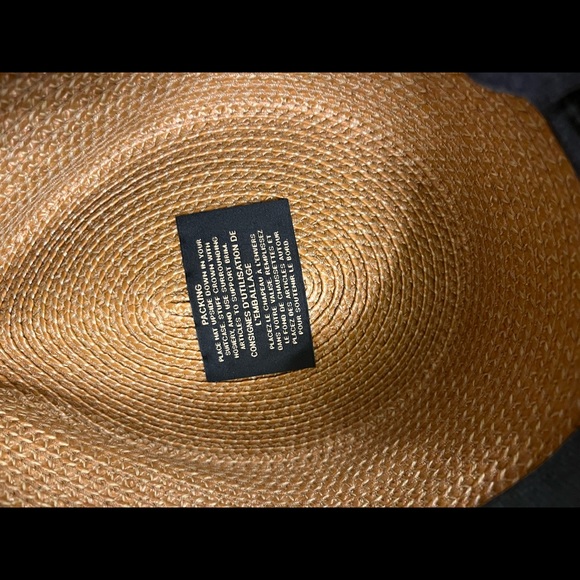 SOLD Eric Javits Daphne Hat Wide Brim SPF 50 Black/Natural - Picture 4 of 7